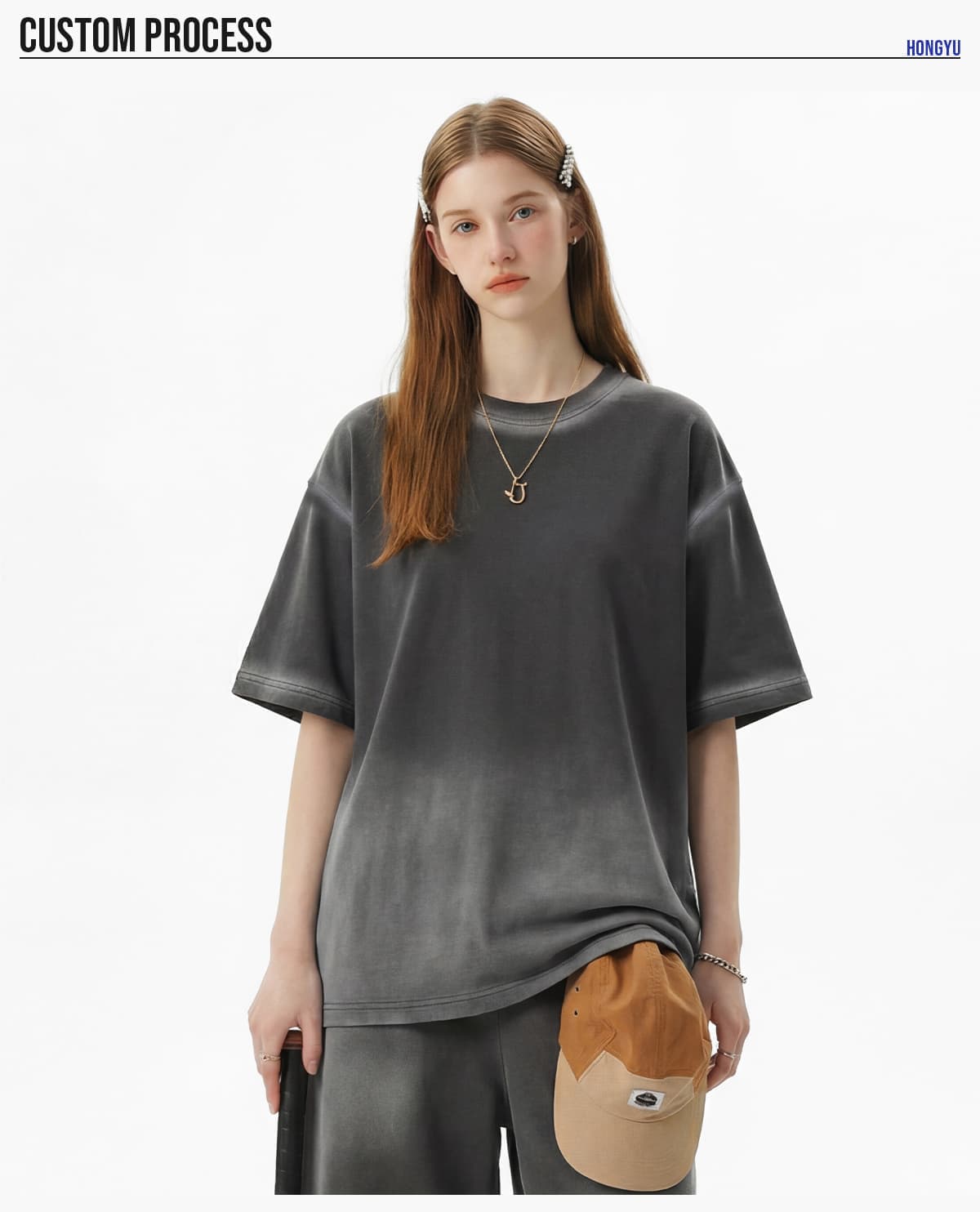 Spray Fade Washed 100% Cotton Oversized T-Shirt – detail 8
