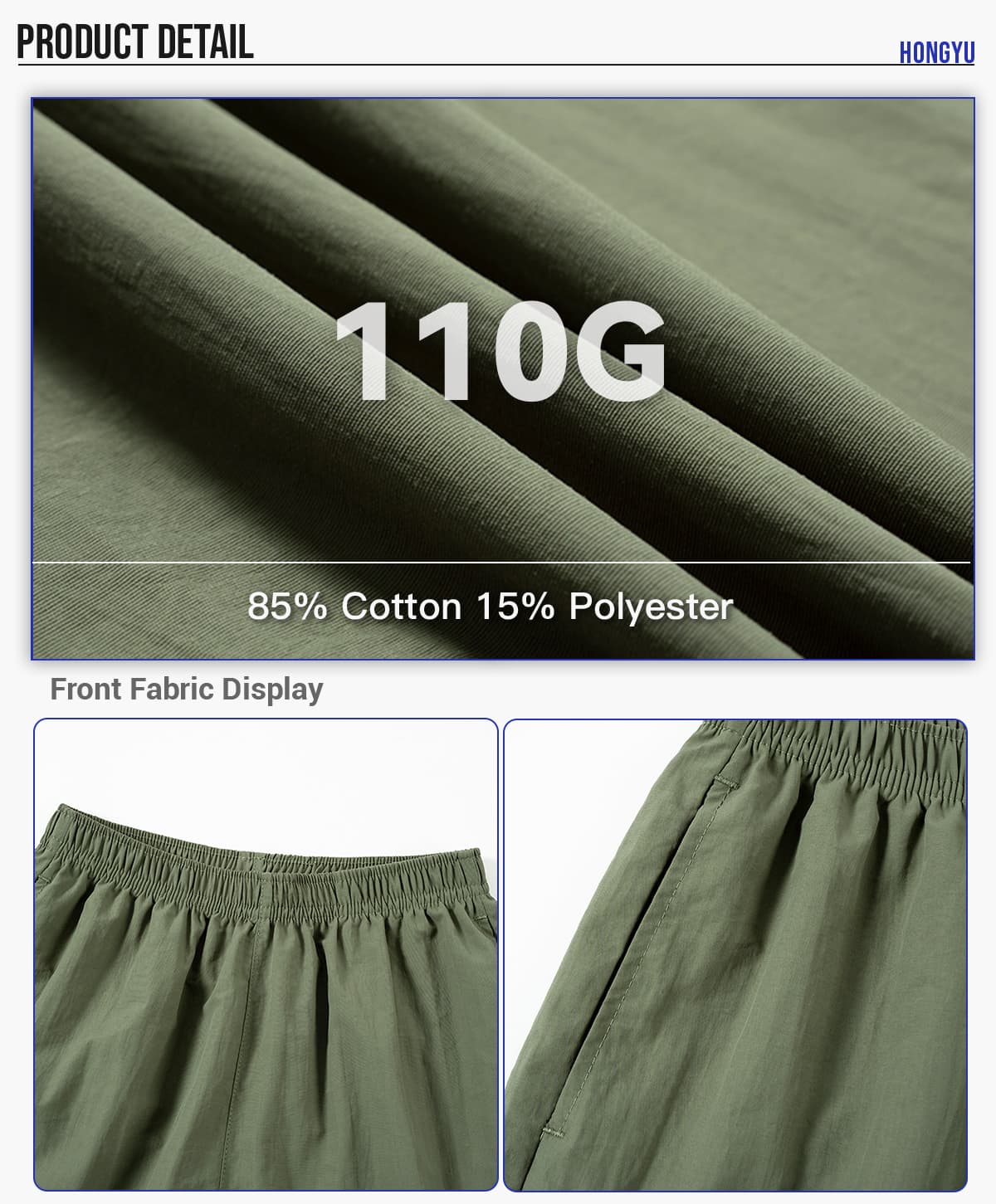Woven Kids‘ Cooling Quick-Dry 110G Breathable Shorts – detail 4