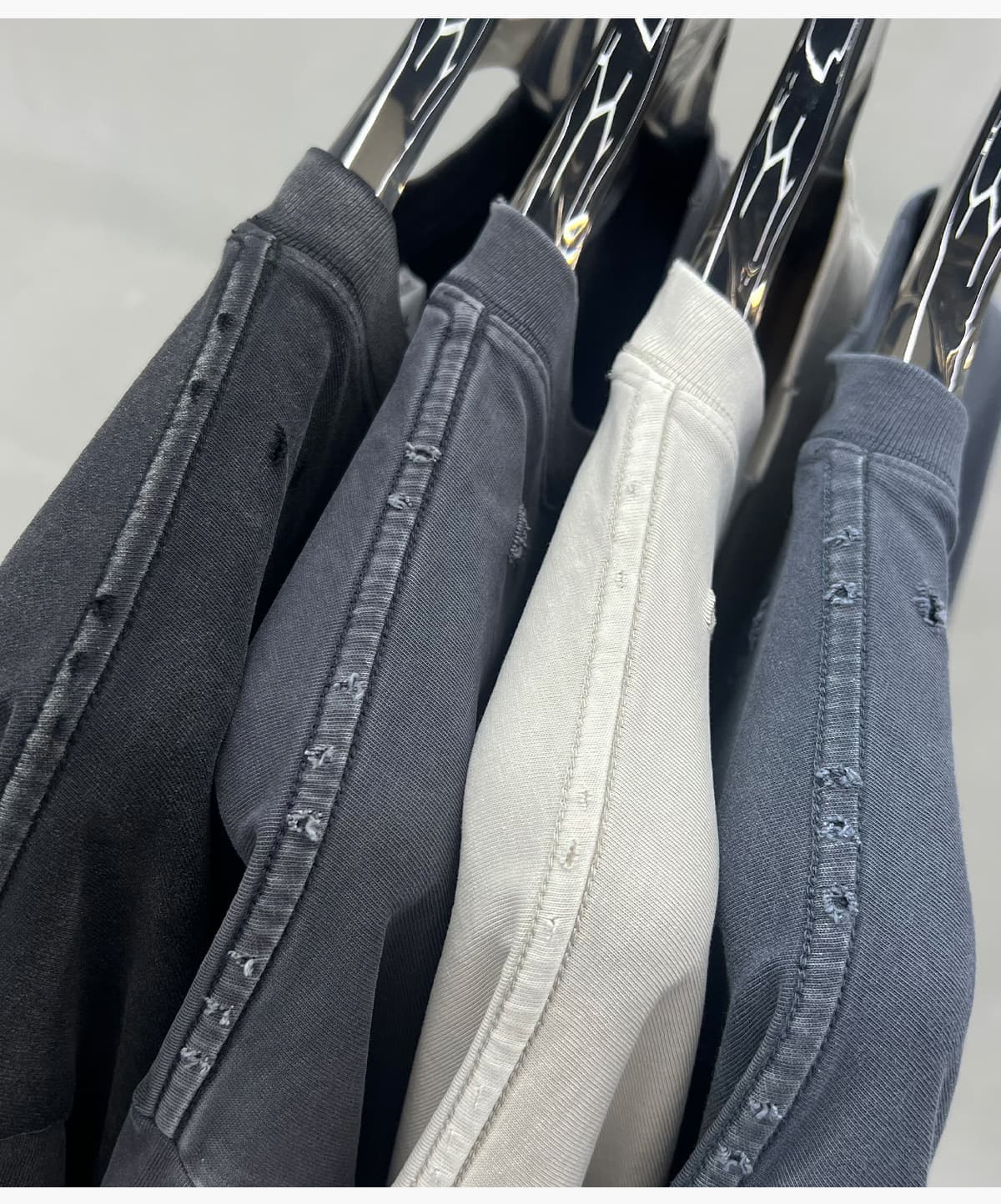 Boxy Fit 305g Washed 100% Cotton Distressed T-Shirt – detail 14