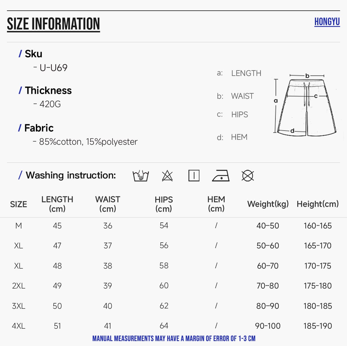 Heavy Terry 420GSM Breathable Shorts – detail 2