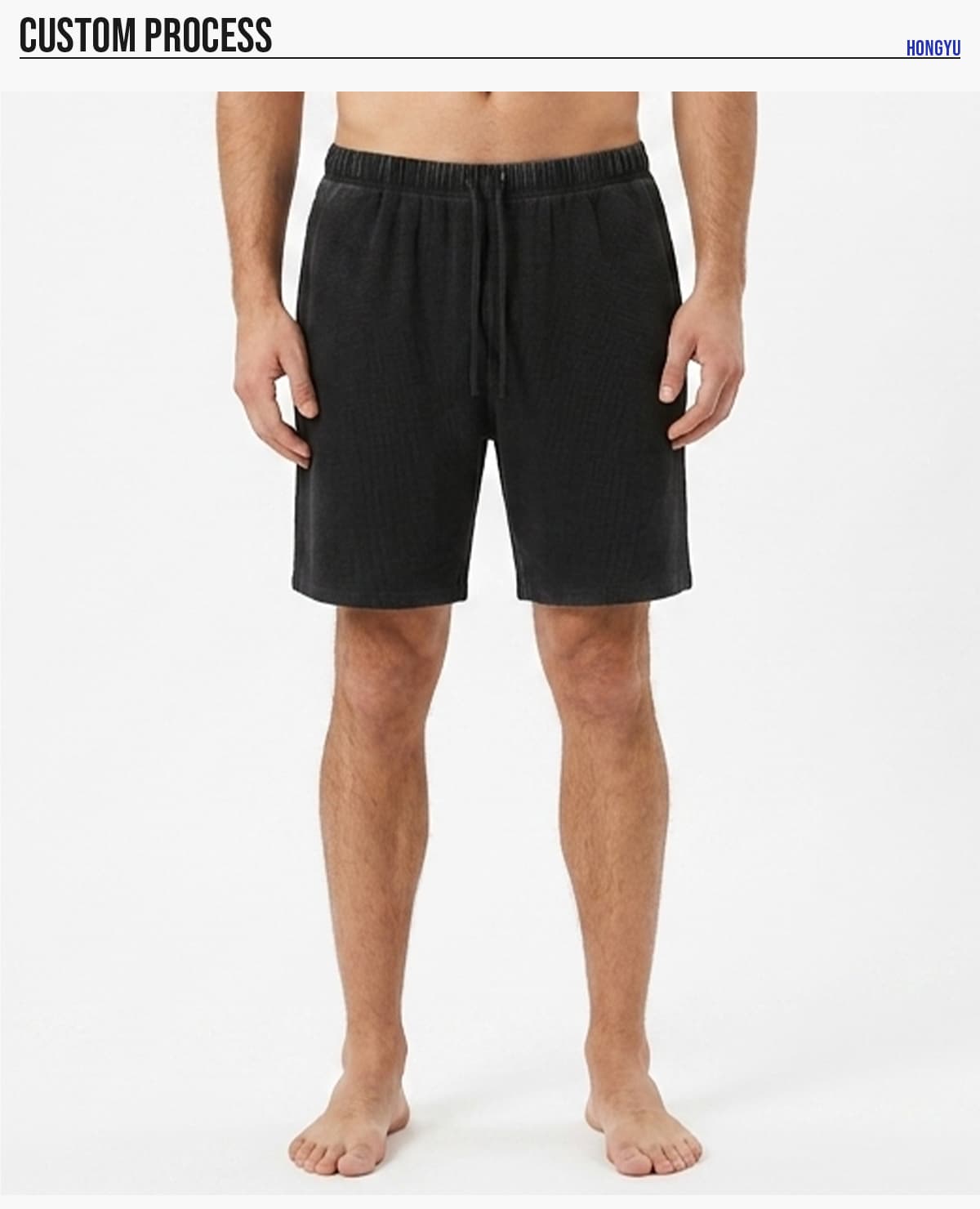 Waffle 270G Vintage Wash Distressed Shorts – detail 7