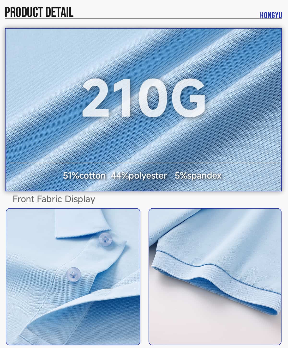 40s 210GSM Cooling Breathable Polo Shirt – detail 4