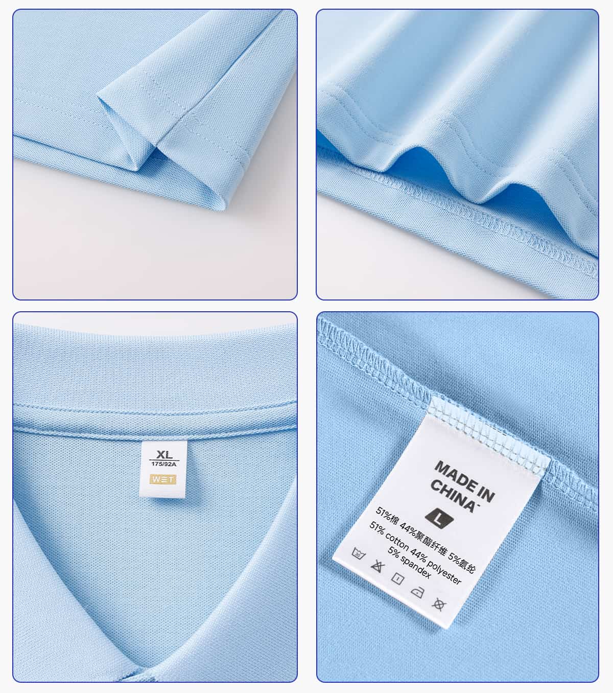 40s 210GSM Cooling Breathable Polo Shirt – detail 5