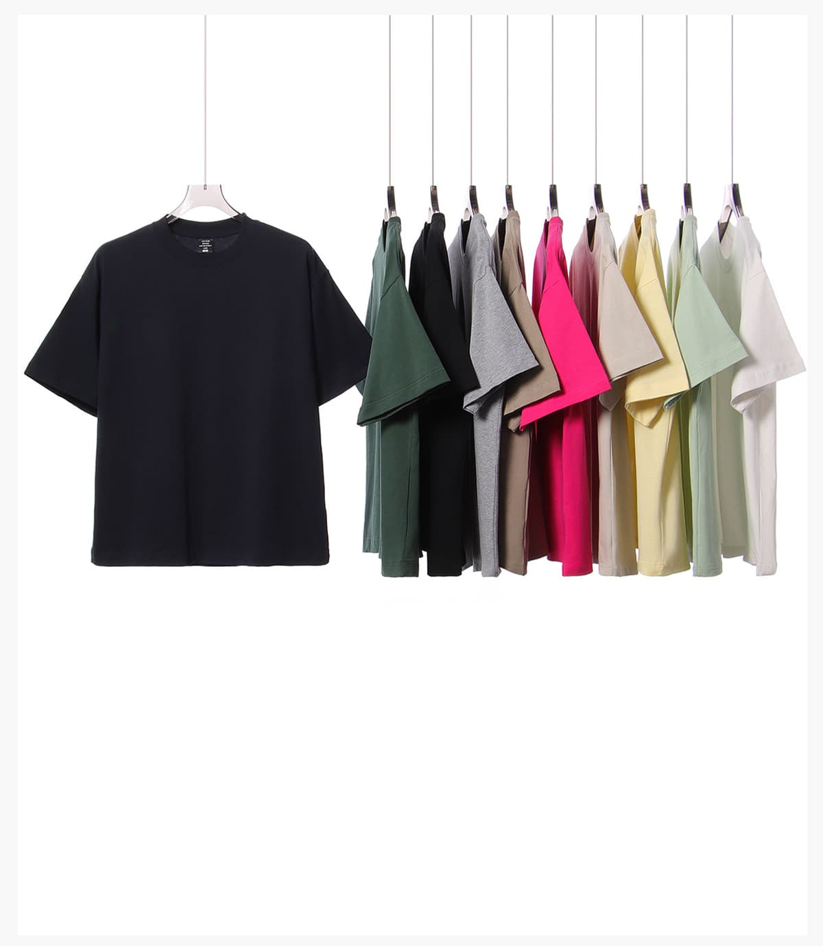 Cotton 250gsm Oversized Boxy Fit T-Shirt – detail 7