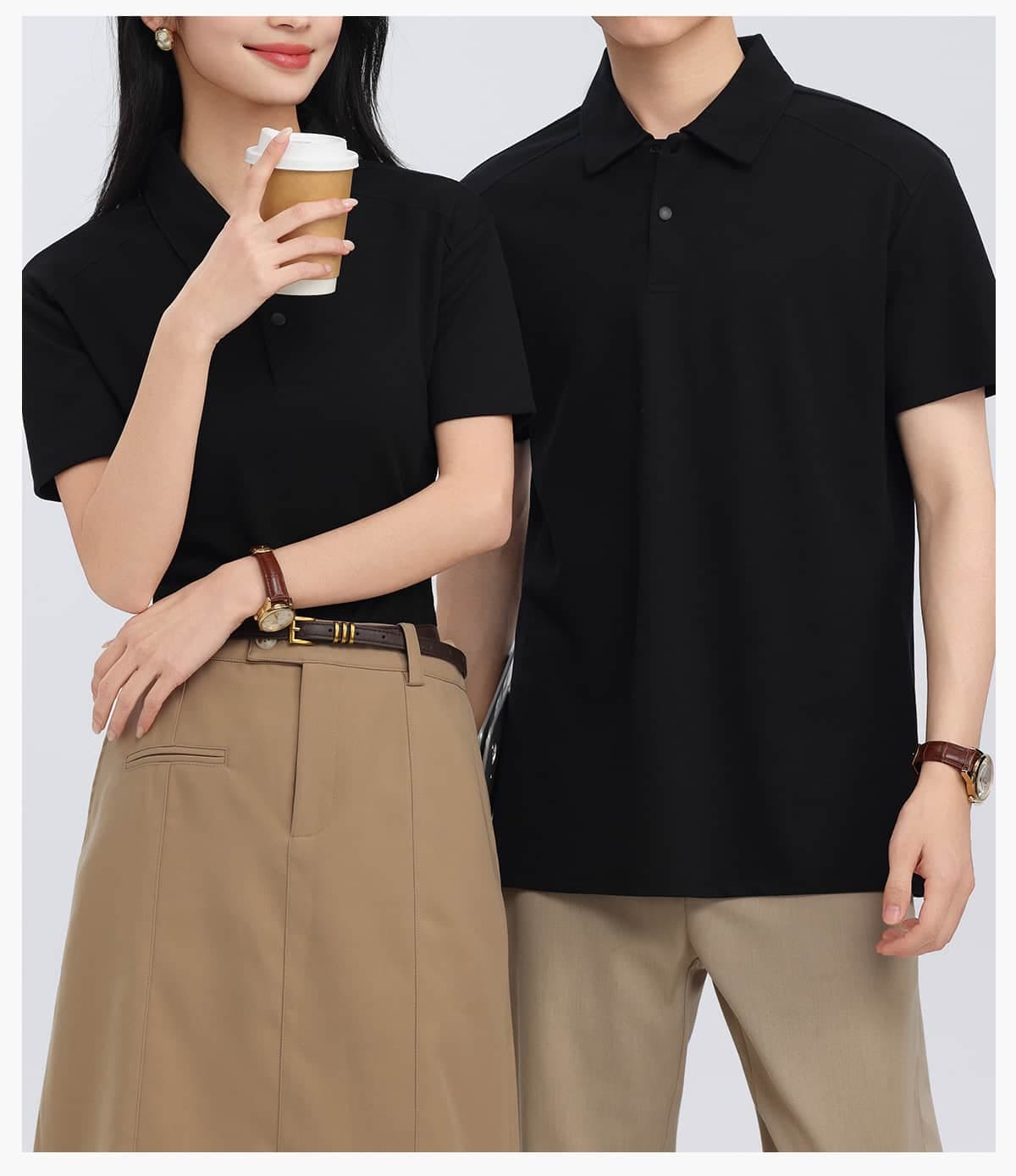 Lyocell 40s 220GSM Soild Golf Shirt – detail 10