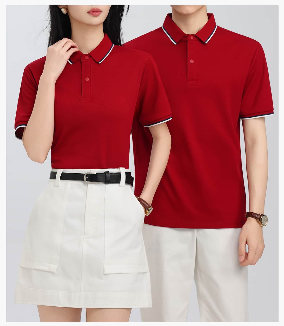 Lyocell 40s 220GSM Contrast Collar Polo Shirt – detail 9