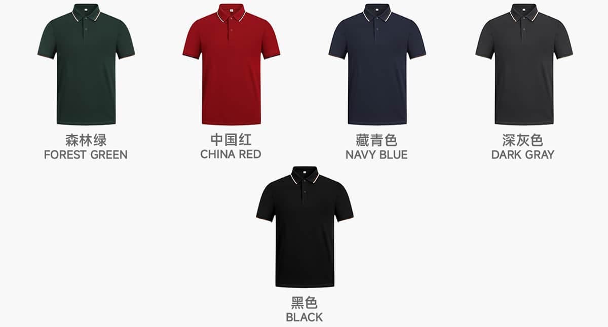 Lyocell 40s 220GSM Contrast Collar Polo Shirt – detail 4
