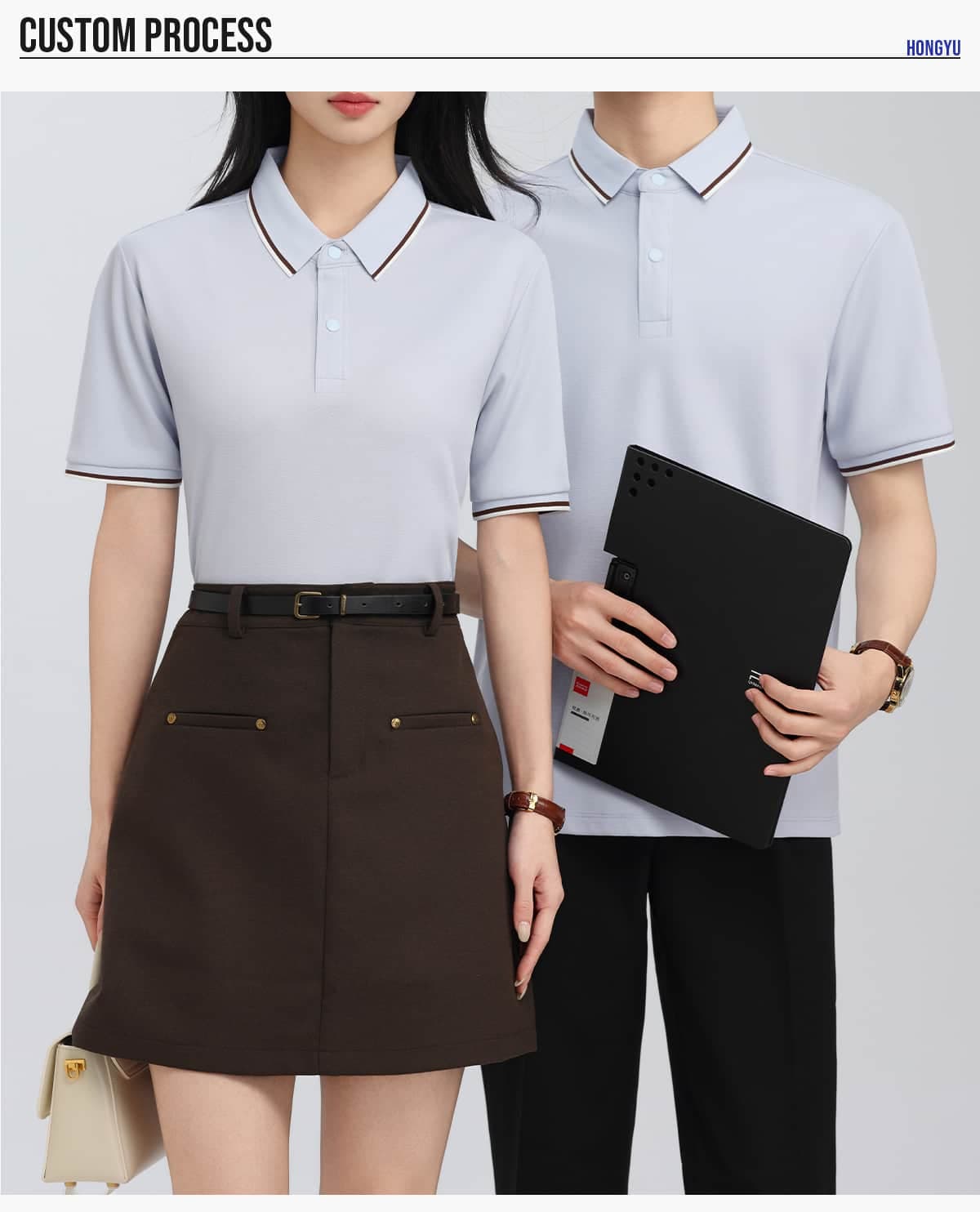 Lyocell 40s 220GSM Contrast Collar Polo Shirt – detail 8