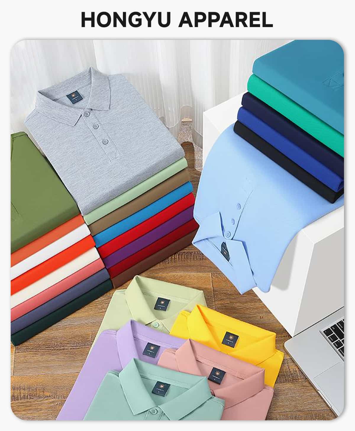 Quick-Dry 100% Polyester Side-Slit Polo Shirt – detail 1