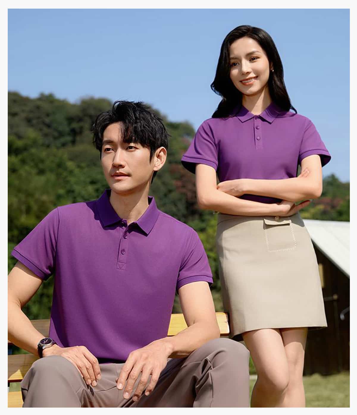 Quick-Dry 100% Polyester Side-Slit Polo Shirt – detail 10