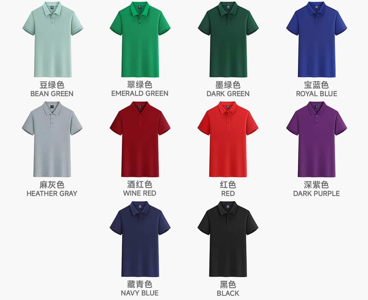 Quick-Dry 100% Polyester Side-Slit Polo Shirt – detail 4