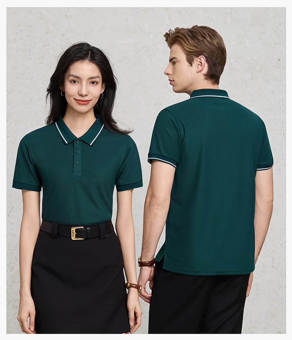 Polyester 220GSM Contrast Collar Polo Shirt – detail 10