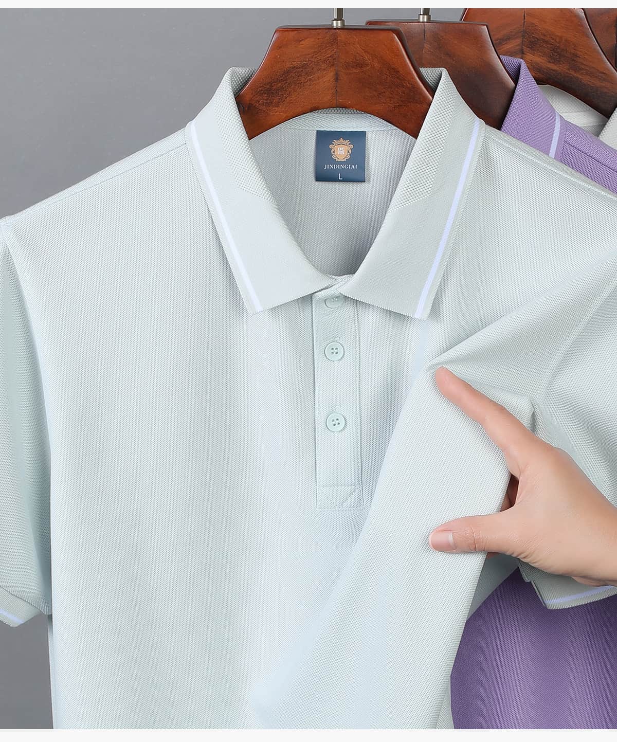 Polyester 220GSM Contrast Collar Polo Shirt – detail 12