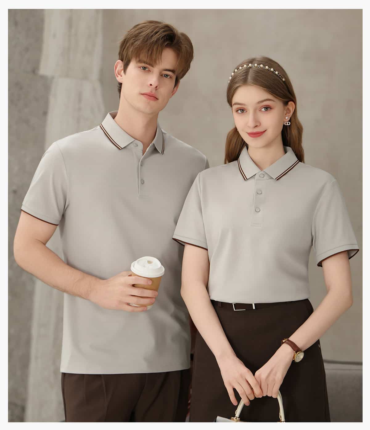 Modal Cotton 200G Contrast Collar Golf Shirt – detail 9