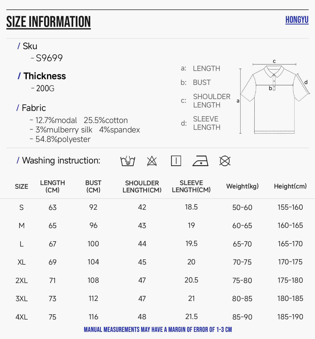 Modal Cotton 200G Contrast Collar Golf Shirt – detail 2