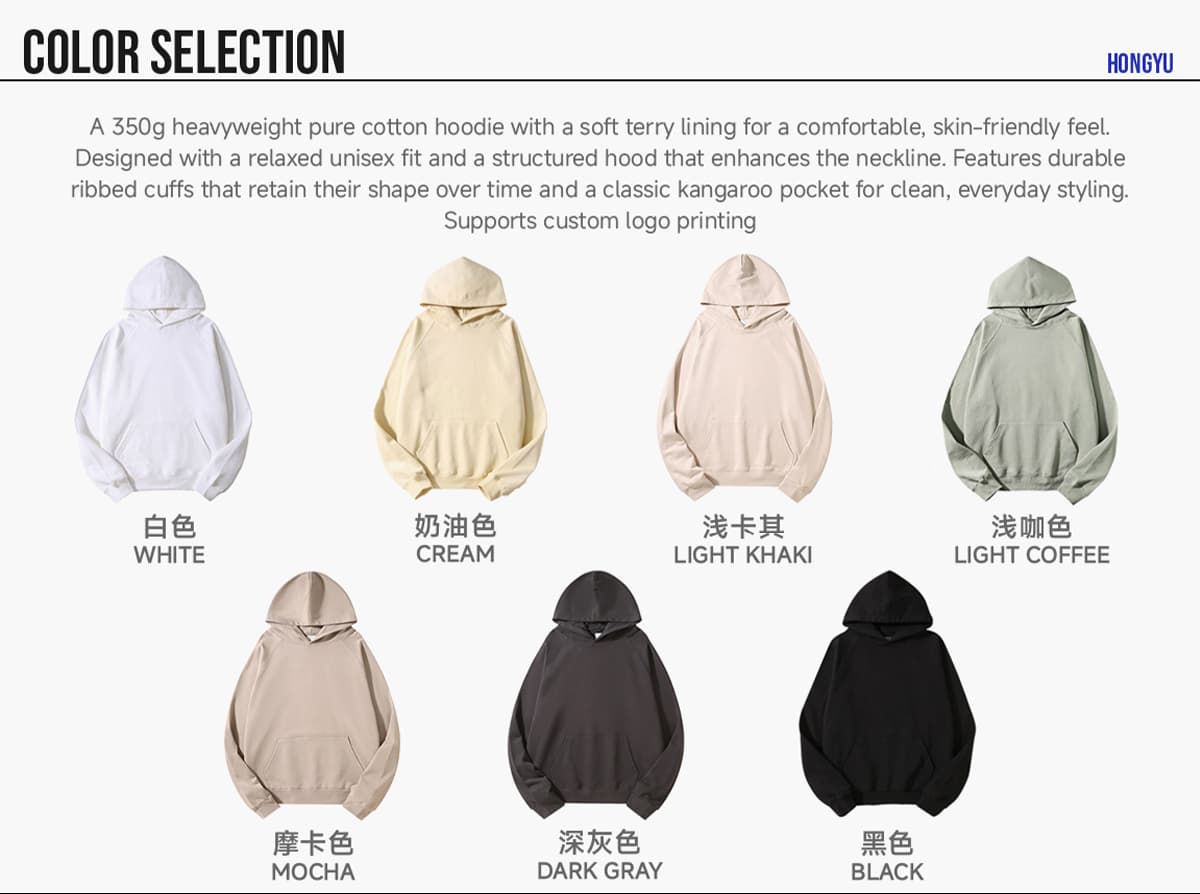 Heavy 100%Cotton Terry Oversized Hoodie – detail 3