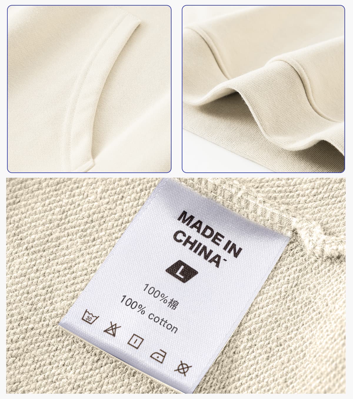 Heavy 100%Cotton Terry Oversized Hoodie – detail 6