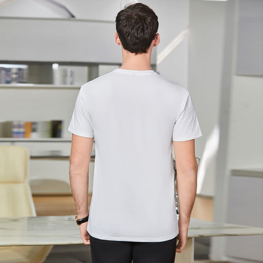 0ZC1 Basic Slim Fit Cotton T-Shirt 200Gsm thumbnail 4