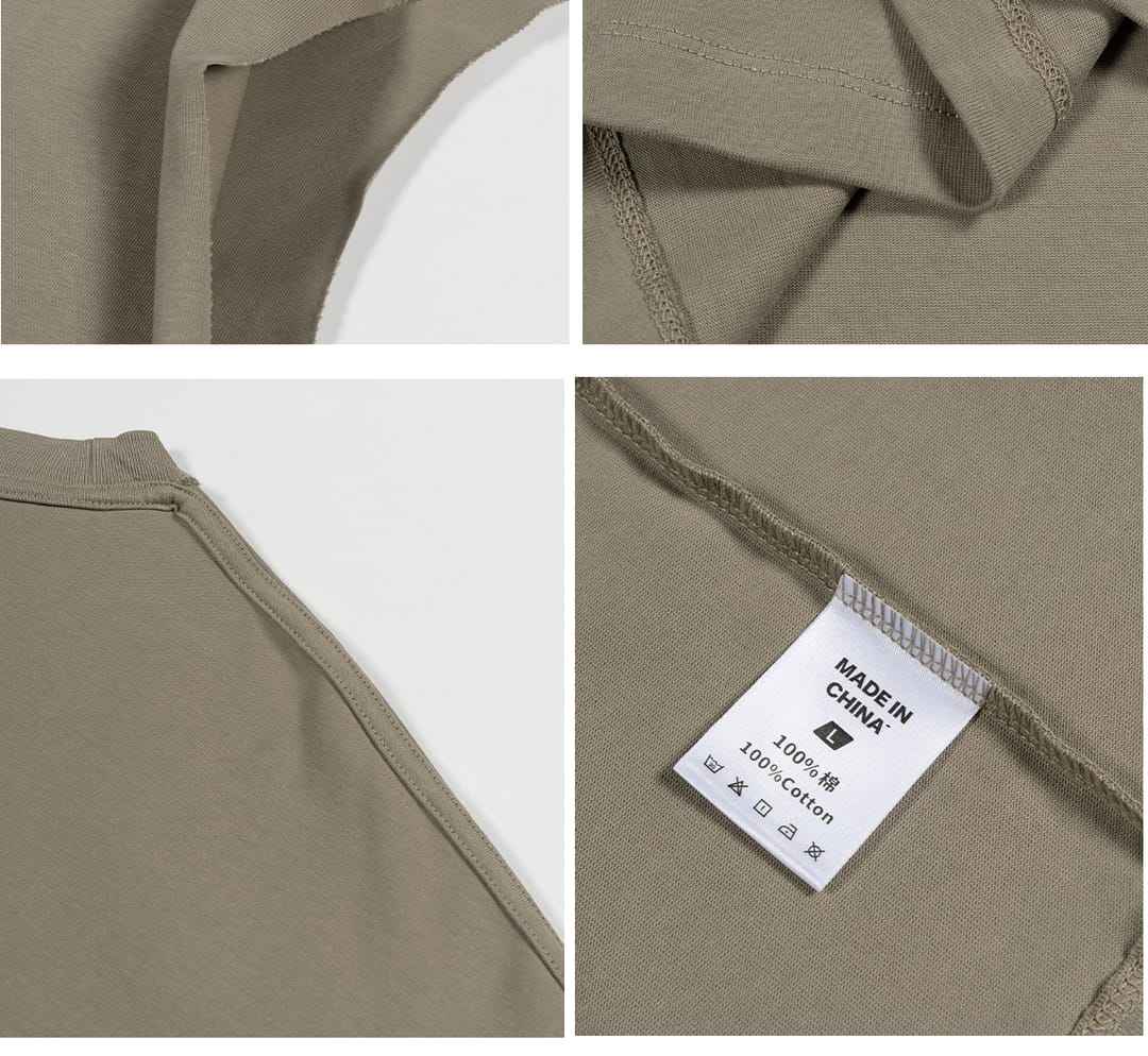 1501 Thick Cotton 305GSM Raw Edge Sleeve Vest – detail 7