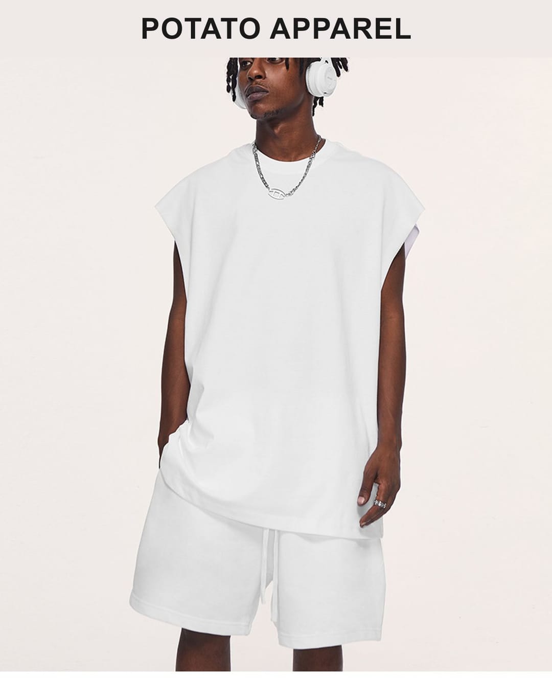 2310SS Thick Cotton Fashoin Vest 305GSM – detail 9