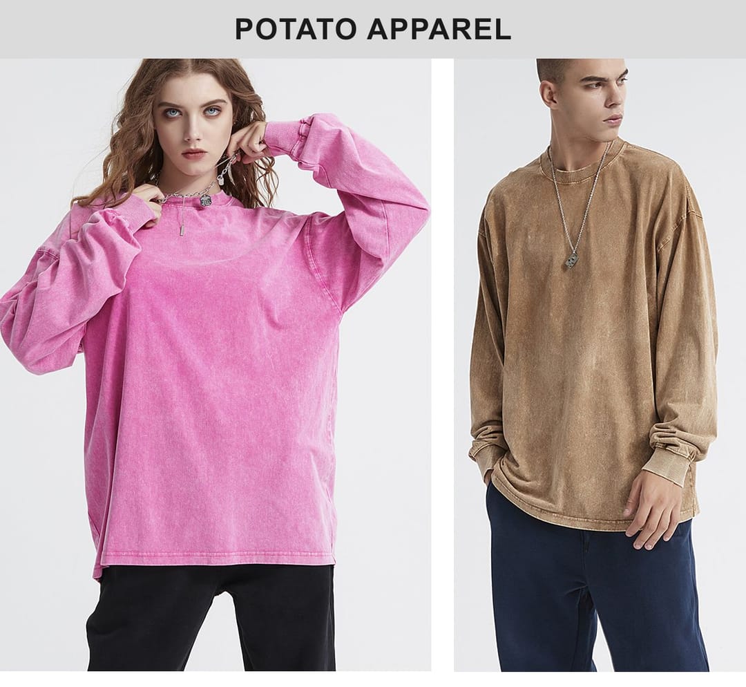 Acid Wash Cotton 250GSM Oversized Long Sleeve – detail 15