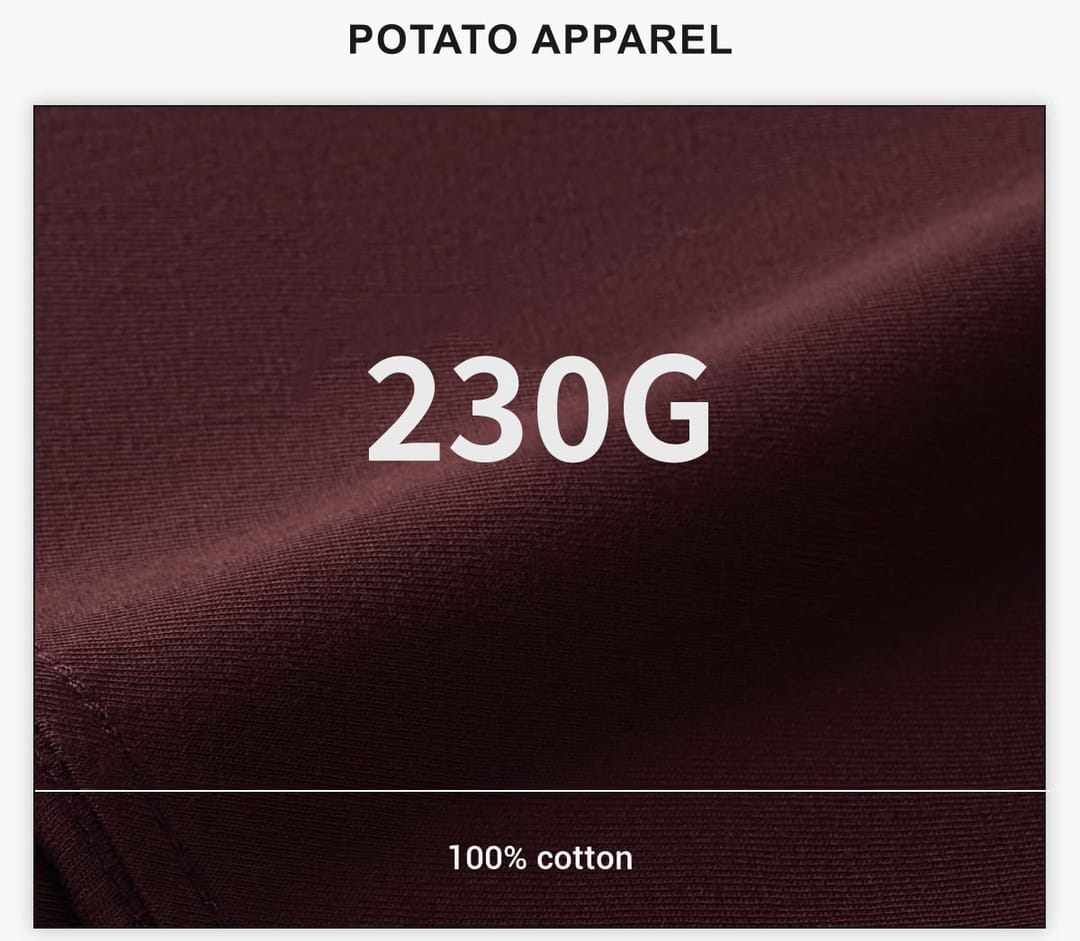 Basic Fit Pure Cotton T-Shirt 230Gsm – detail 5