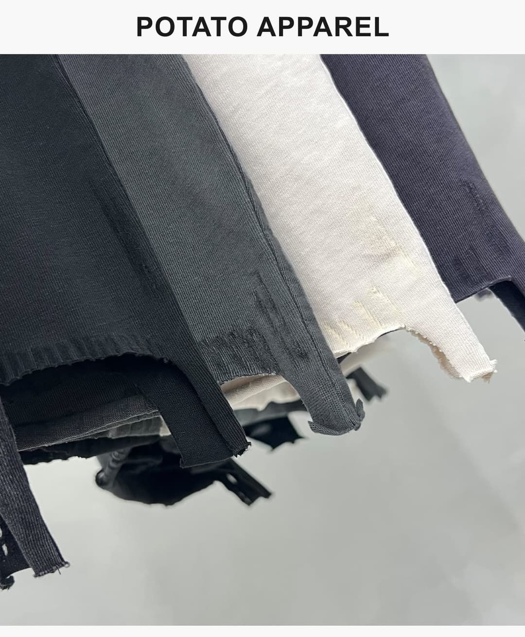 Boxy 270g Washed Distressed Hem Cotton T-Shirt – detail 15