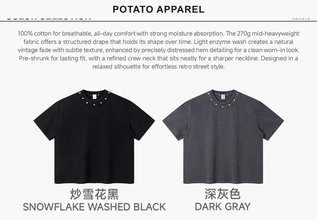 Boxy 285GSM Washed Cotton T-Shirt with Rivet – detail 3