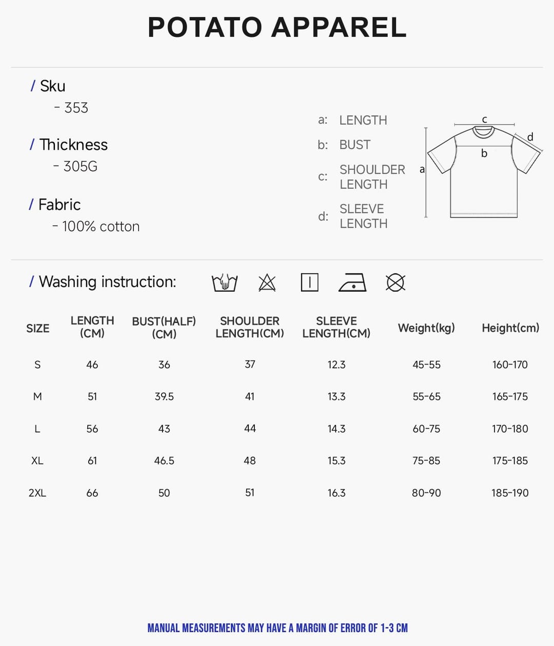 Breathable Quick-Dry Cotton 305G Kid’s Oversized T-Shirt – detail 2