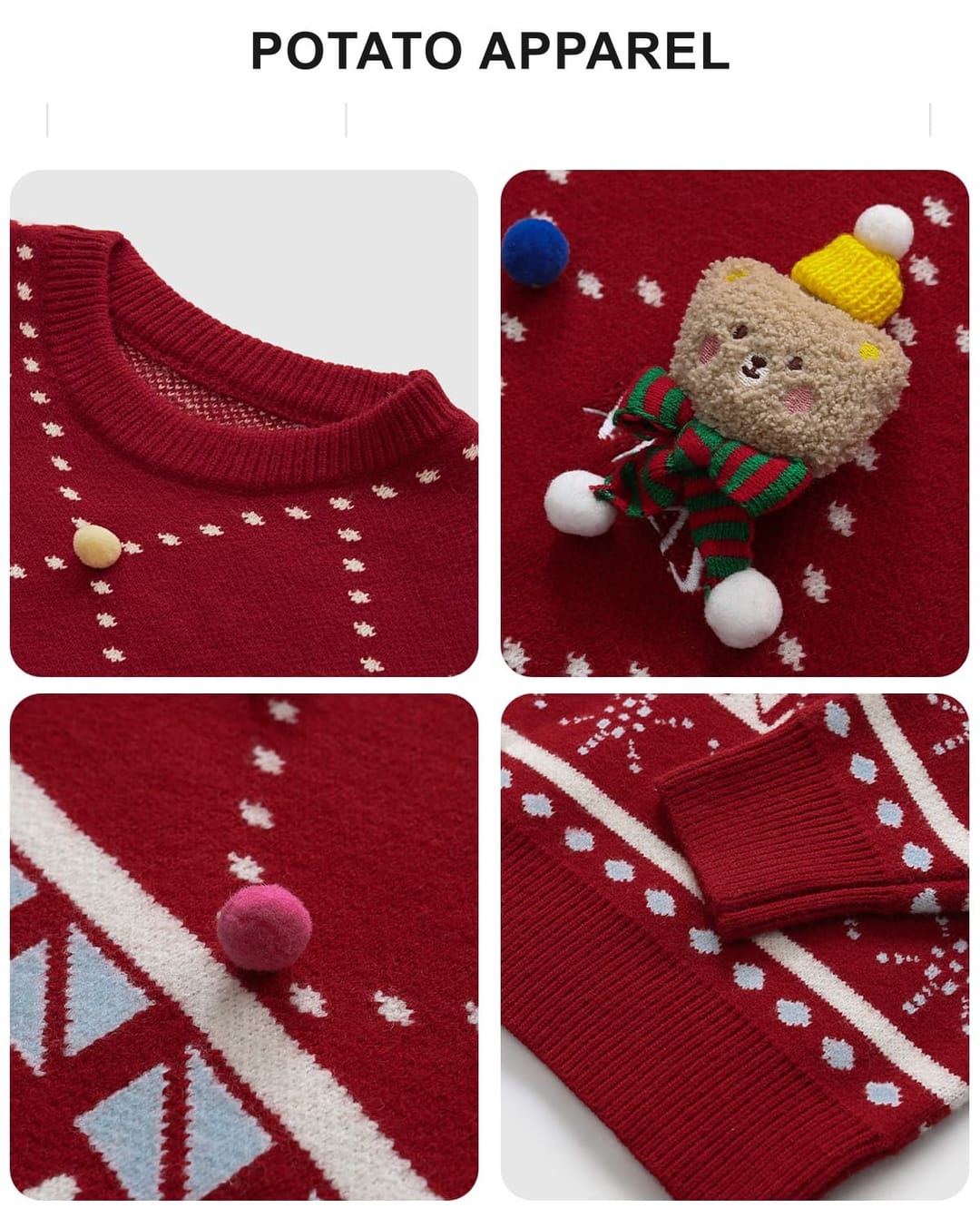 Christmas Collection Doll Pullover Sweater – detail 4