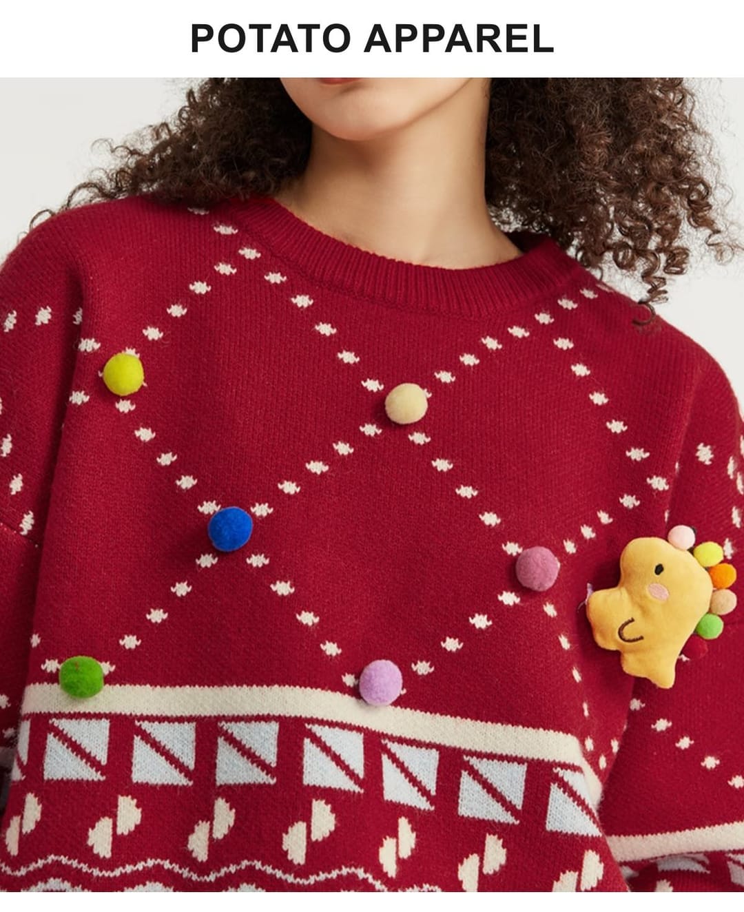 Christmas Collection Doll Pullover Sweater – detail 6
