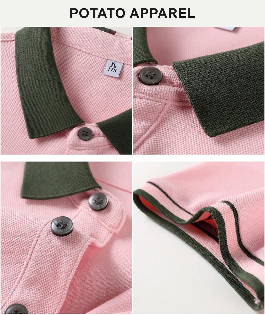 Color-Block 220gsm Unisex Slim Fit Polo with Slit – detail 6