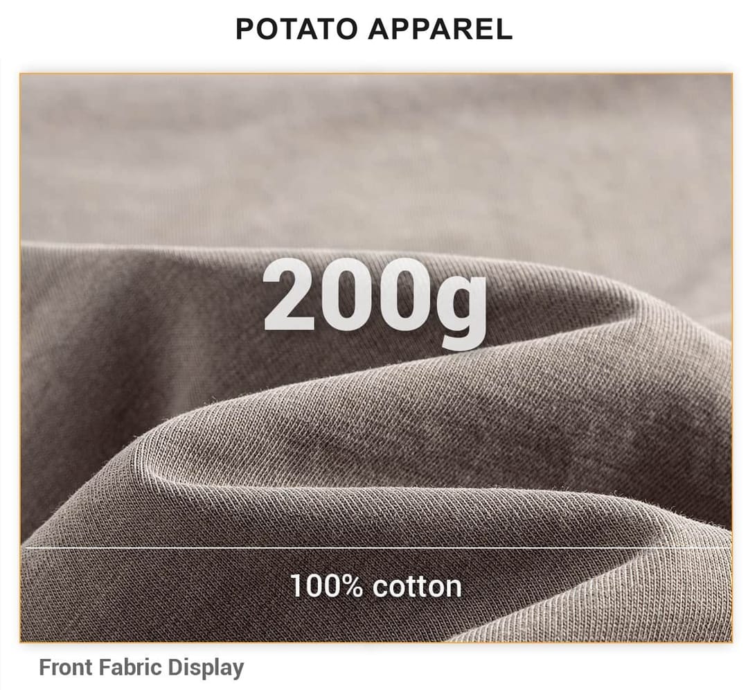 Cotton 200GSM Light Wash Oversized T-Shirt – detail 5