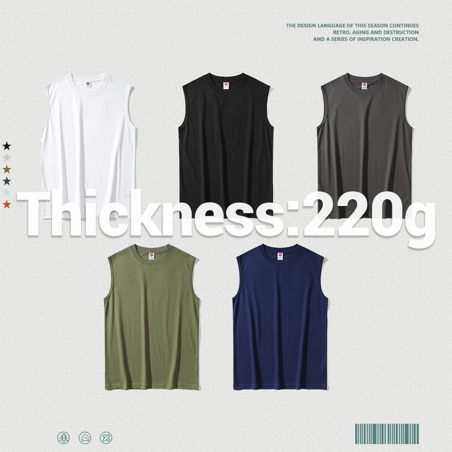 Cotton 220gsm Basic Vest For Men thumbnail 3