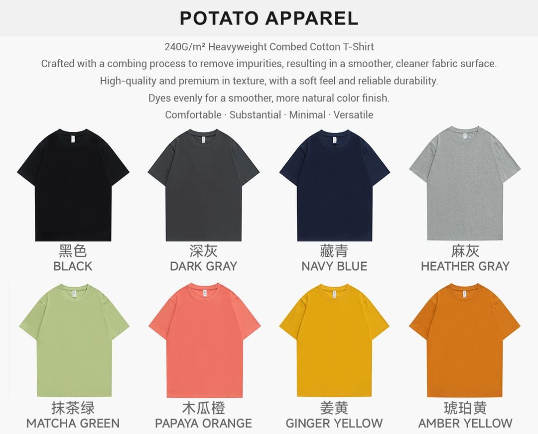 Cotton 240Gsm Basic Fit Unisex T-Shirt – detail 3