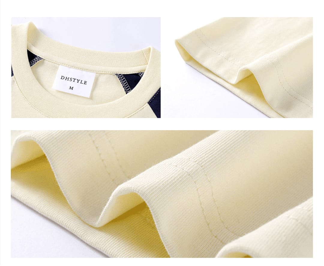 Cotton 240GSM Colorblock Oversize T-shirt – detail 6