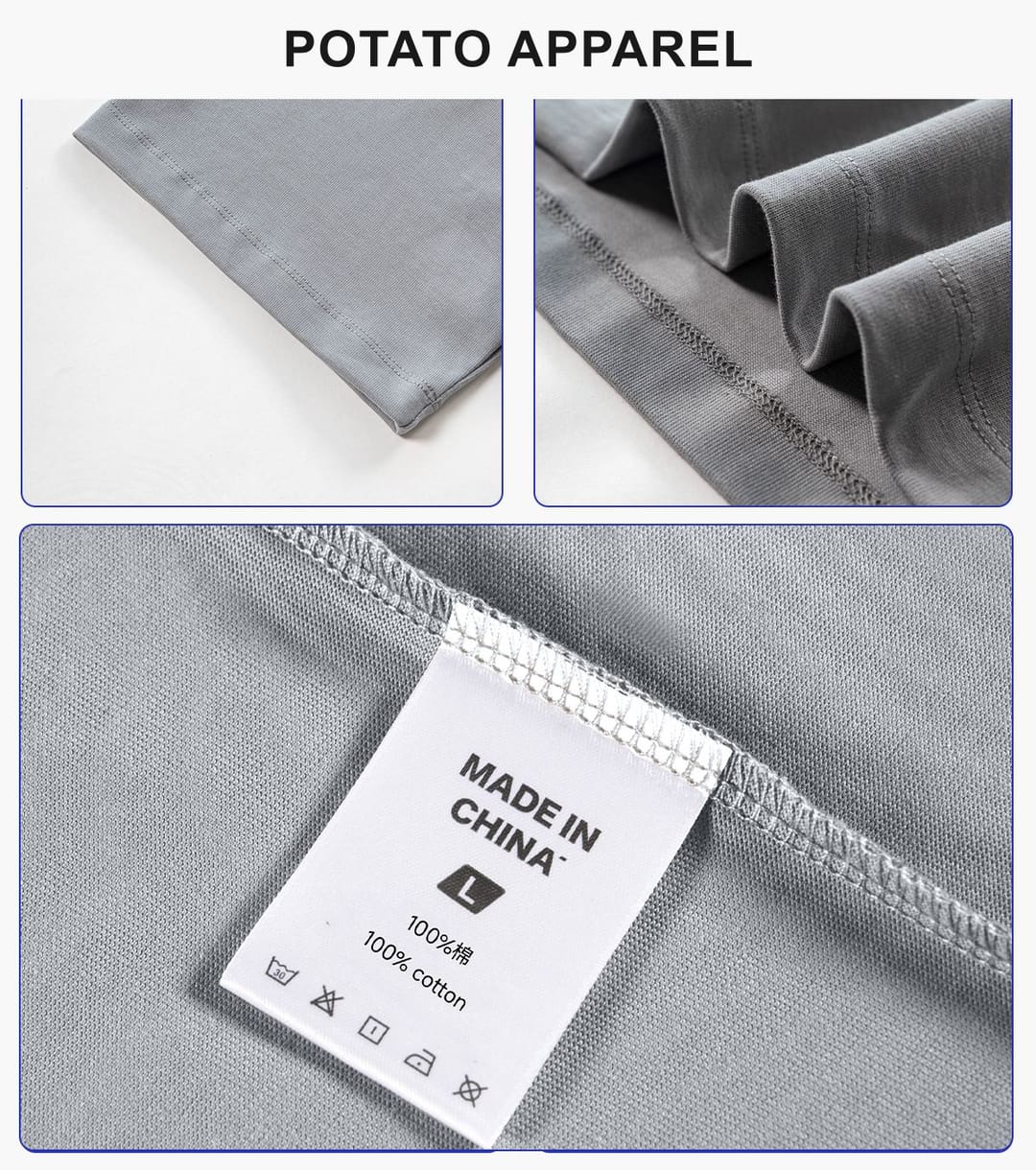 Cotton 250gsm Oversized Boxy Fit T-Shirt – detail 5