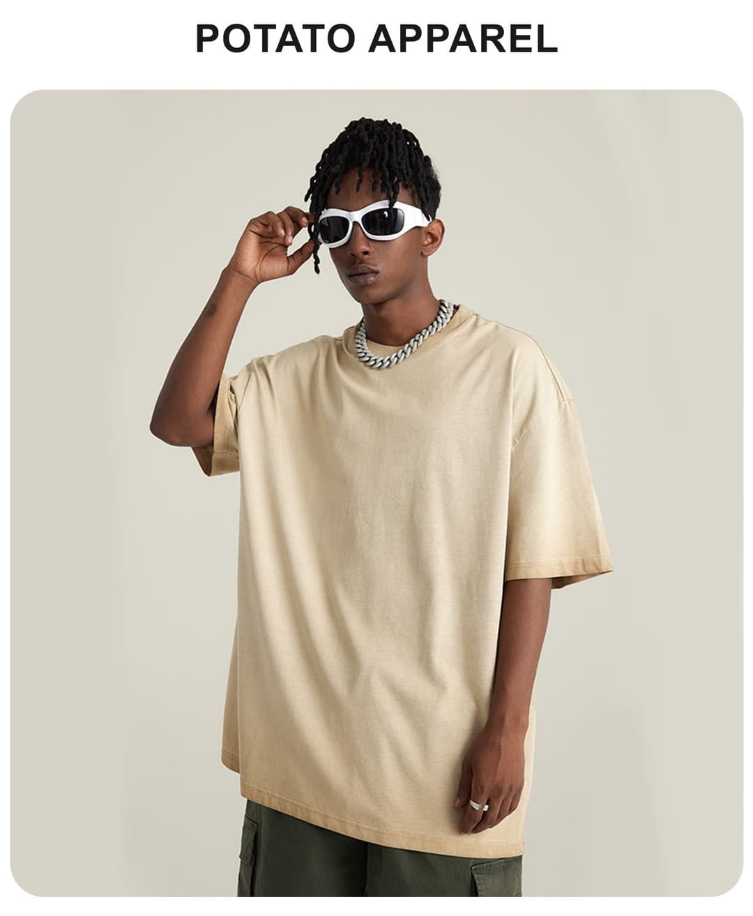Cotton 255GSM Oversized Acid Wash T-Shirt – detail 1