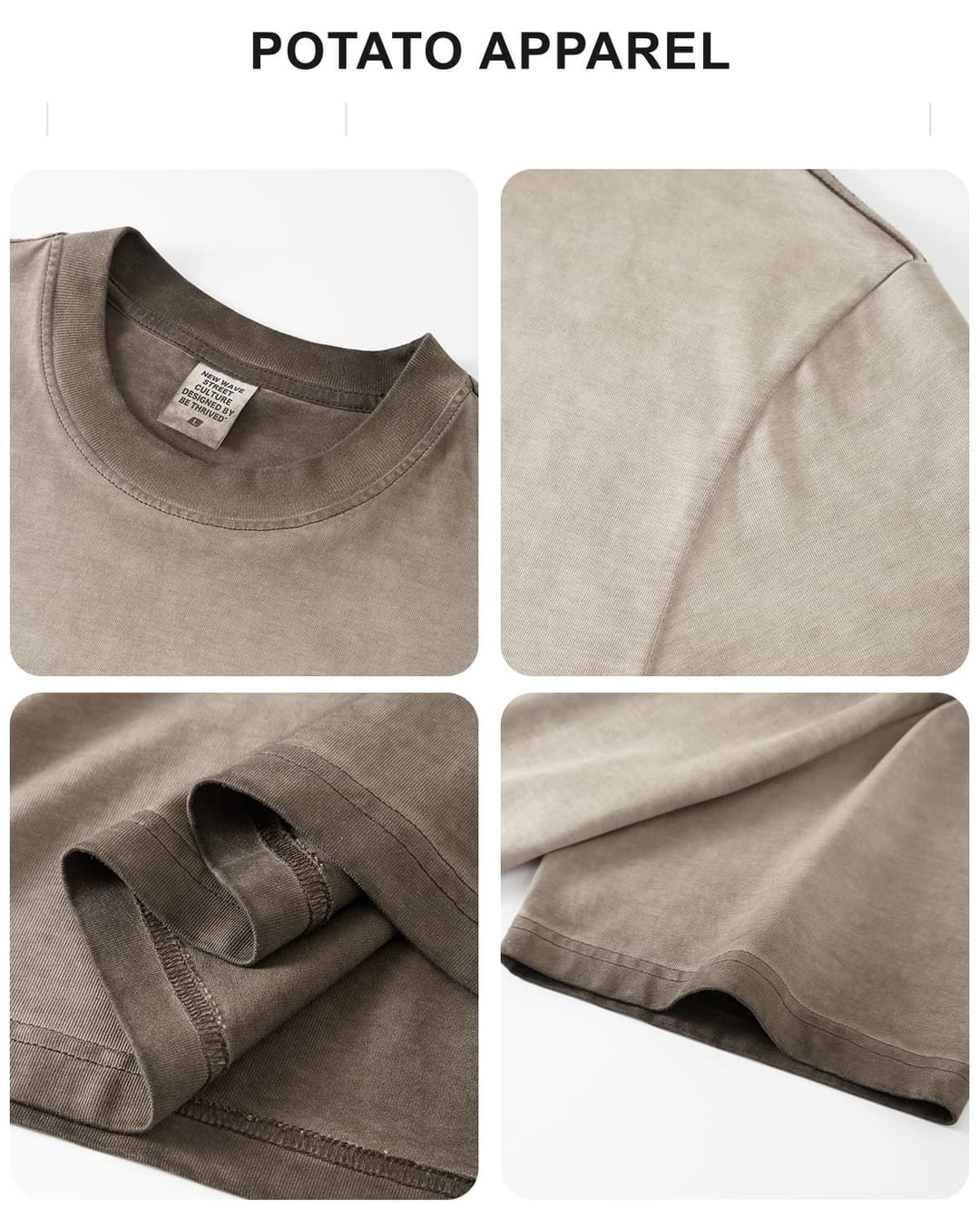 Cotton 255GSM Oversized Acid Wash T-Shirt – detail 6