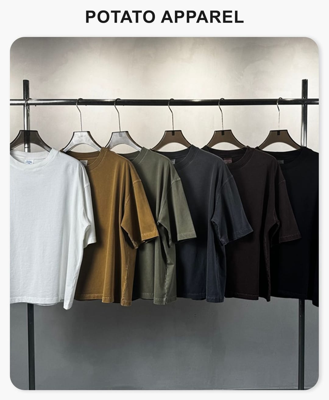 Cotton 260gsm Light Wash Oversized Boxy T-Shirt – detail 1