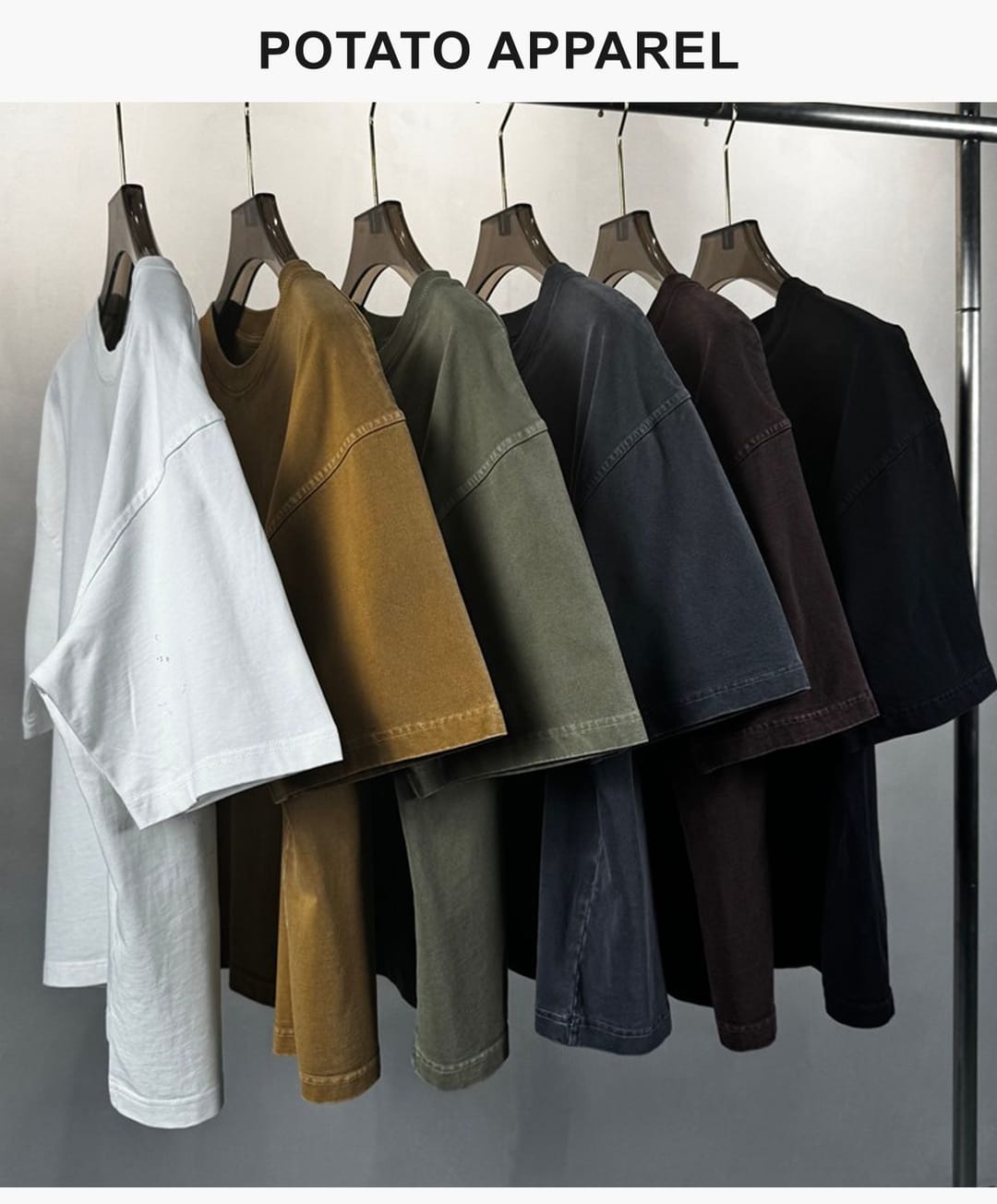 Cotton 260gsm Light Wash Oversized Boxy T-Shirt – detail 13