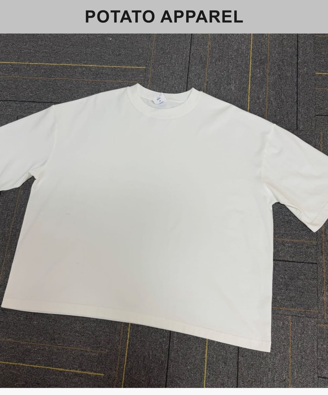 Cotton 260gsm Light Wash Oversized Boxy T-Shirt – detail 14