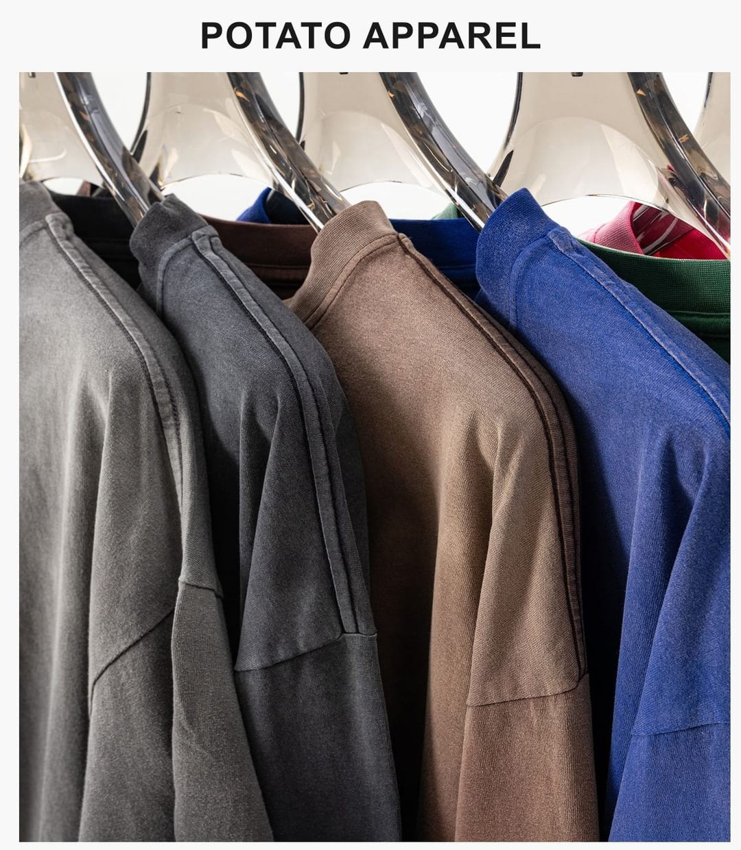 Cotton 260Gsm Long Sleeve Gradual Wash Shirts – detail 10