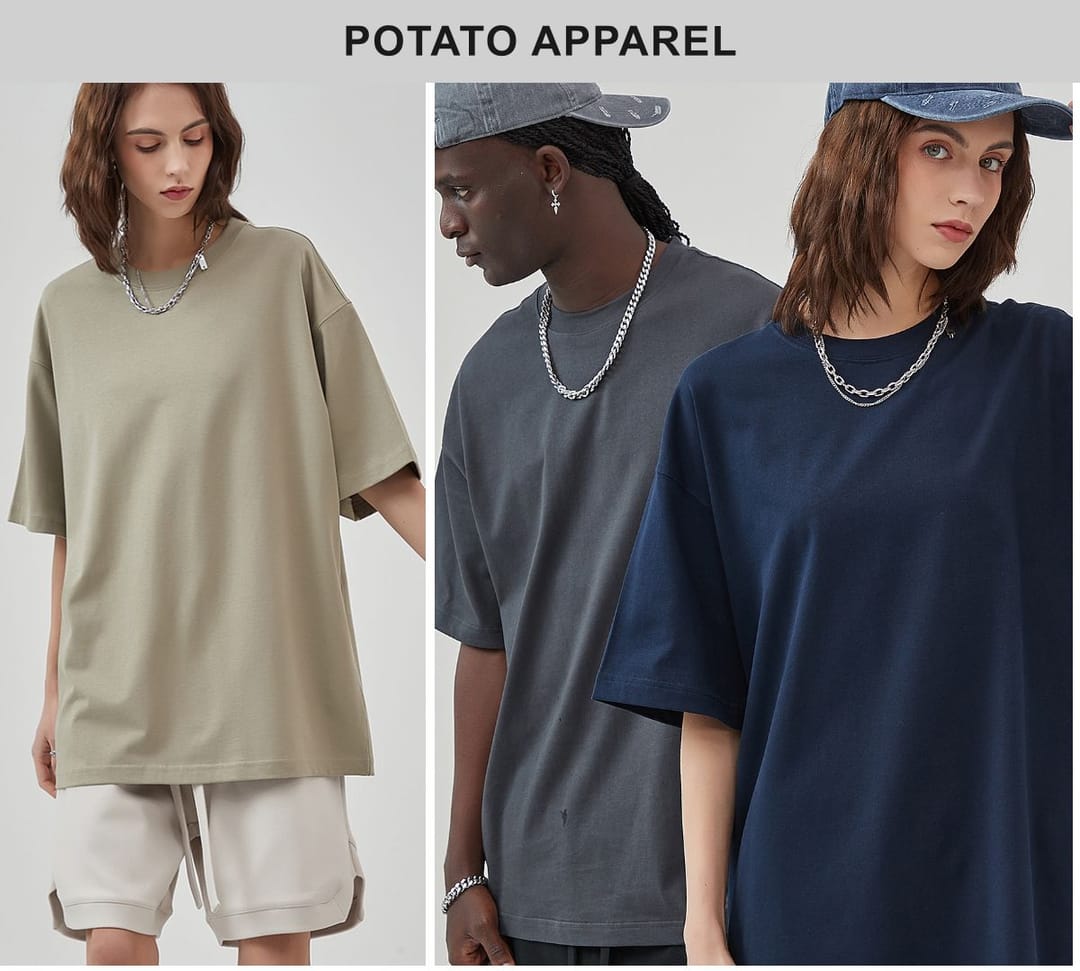 Cotton 275G Oversized Blank T-Shirt – detail 11