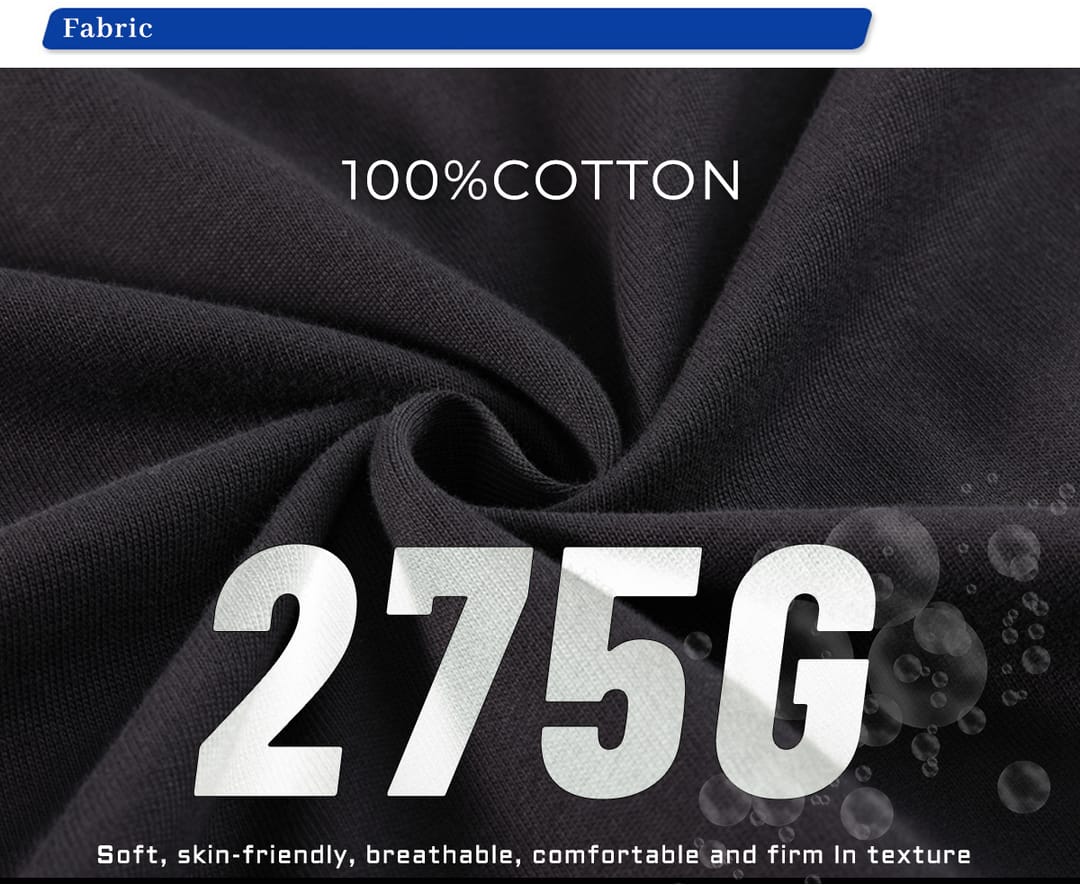 Cotton 275G Oversized Blank T-Shirt – detail 5