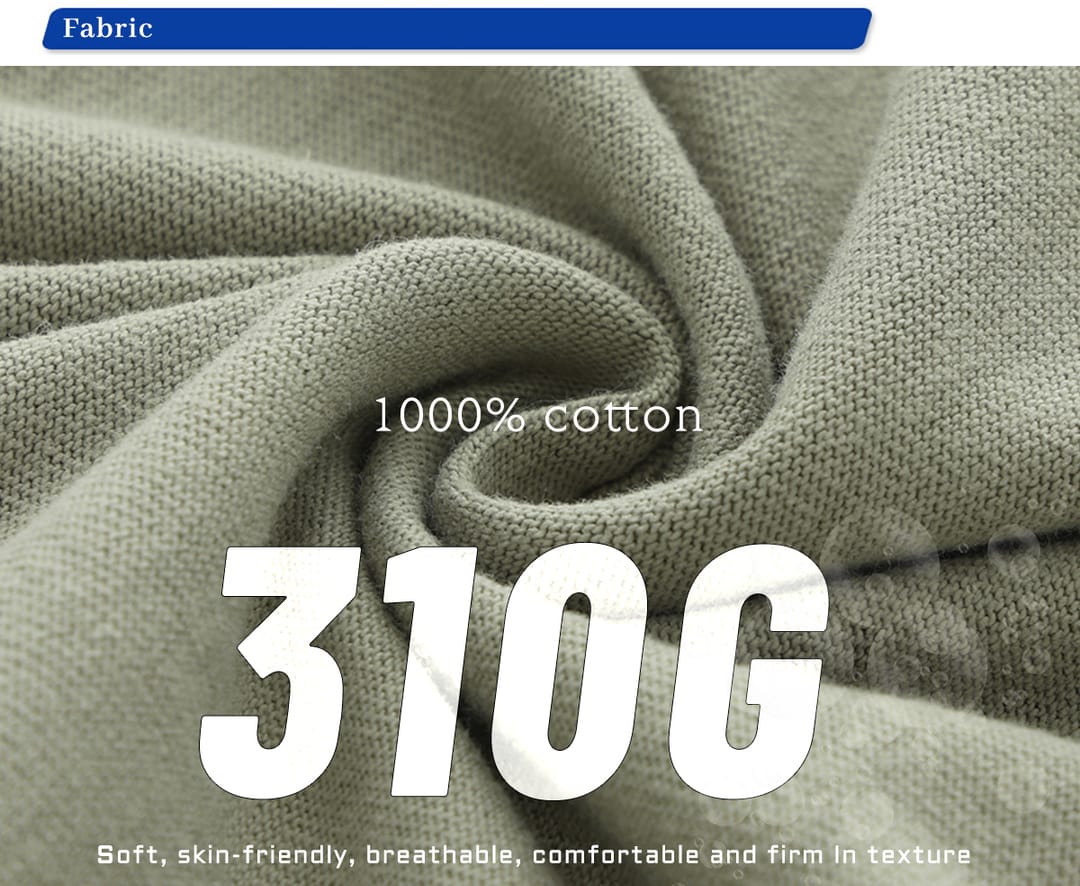 Cotton 310Gsm Oversized Unisex Polo t-shirt – detail 5