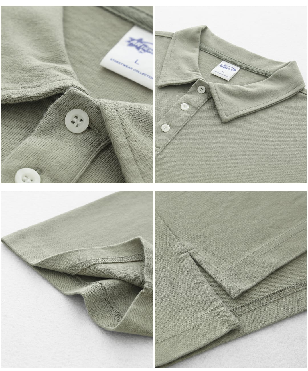 Cotton 310Gsm Oversized Unisex Polo t-shirt – detail 6