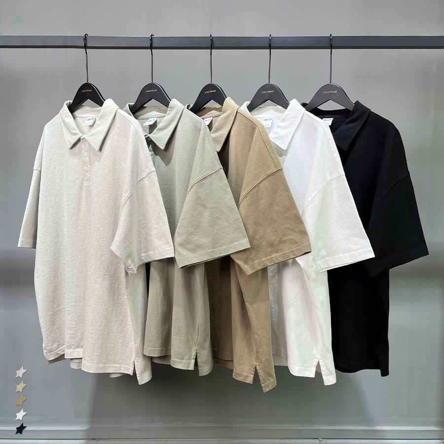 Cotton 310Gsm Oversized Unisex Polo t-shirt