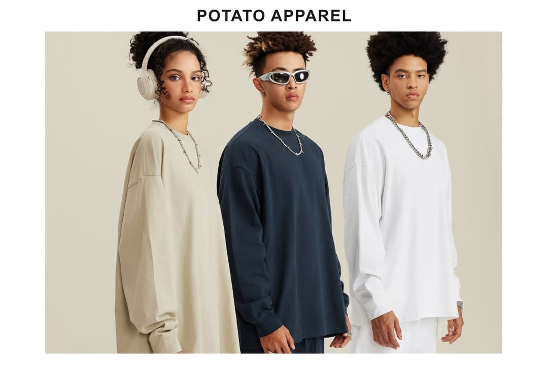 Cotton Long Sleeve 305Gsm solid Oversized T-shirt – detail 7
