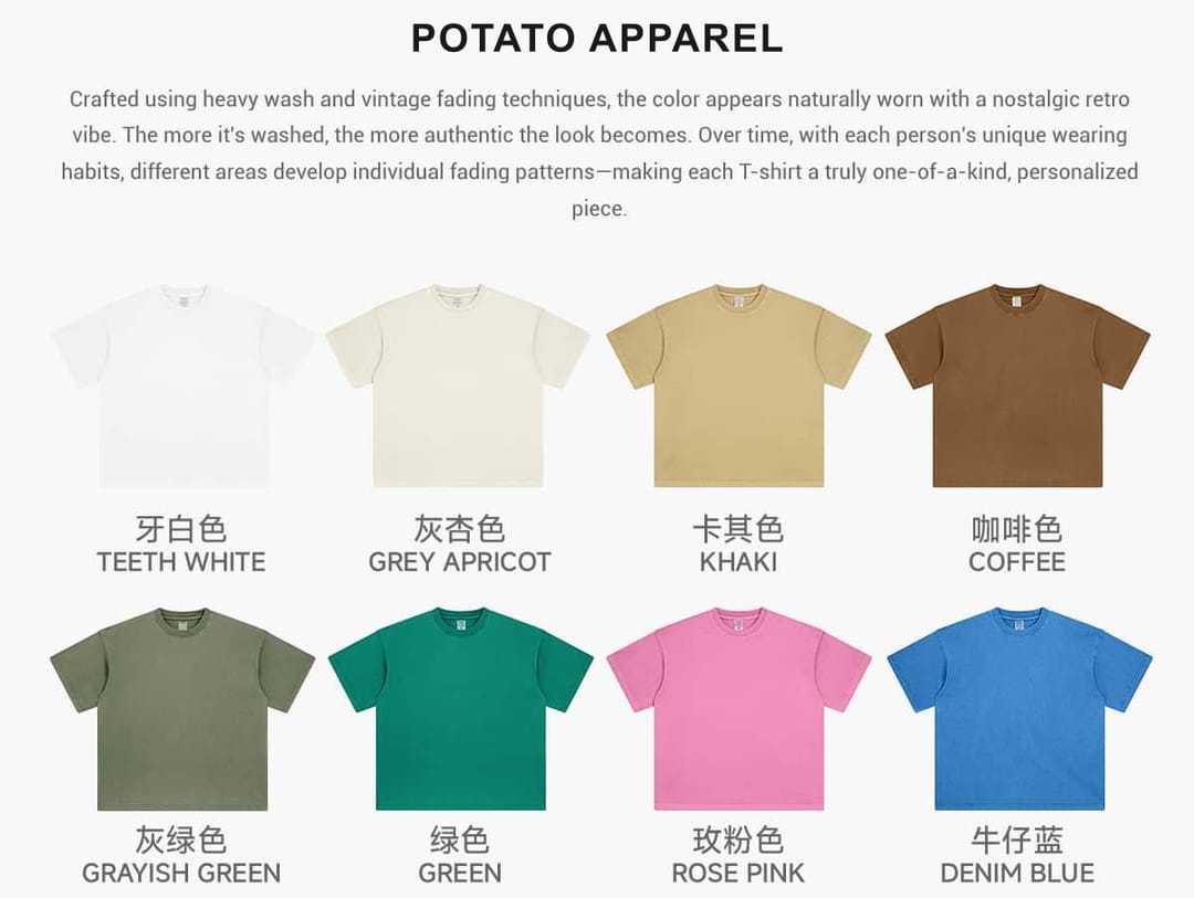 Cotton Terry 270GSM Light Wash T-Shirt – detail 3